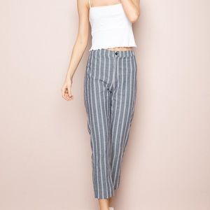 Brandy Melville (John Galt) Blue & White Striped Tilden Pants